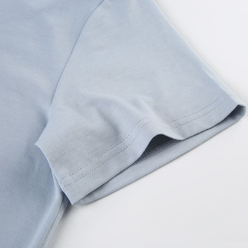 Lazy - Style Number - Printed Off - Shoulder Crop T - Shirt