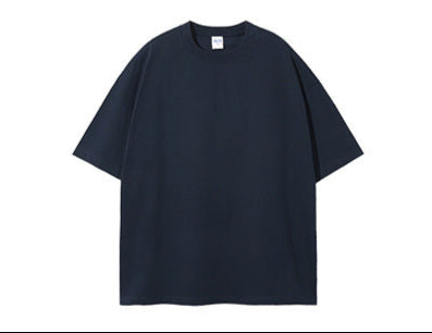 275g Earth-Tone Loose-Fit Solid Cotton T-Shirt