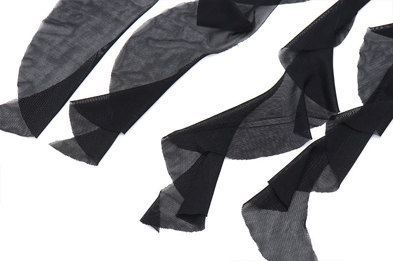 Halter Neck Ruffle Asymmetric Dress