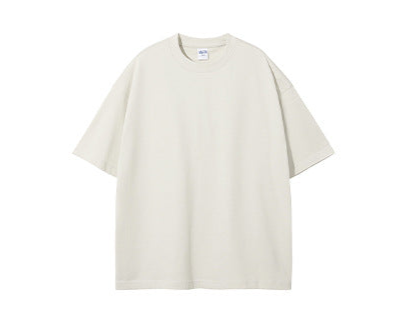 275g Earth-Tone Loose-Fit Solid Cotton T-Shirt