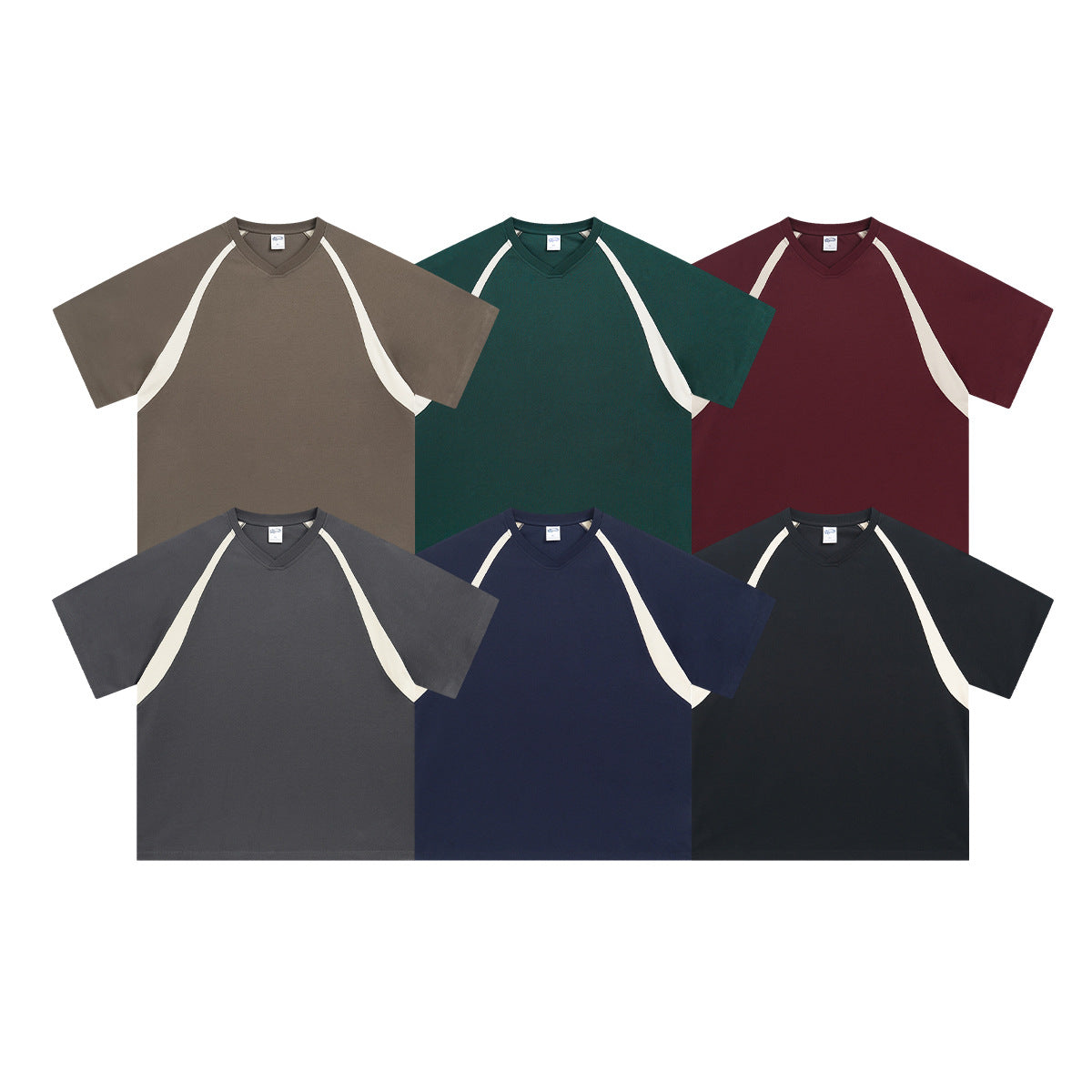 Ice - Feel Quick - Dry Cotton Antibacterial Breathable Raglan - Sleeve Patchwork Casual T - Shirt