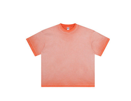 Dopamine - Inspired Washed Vintage Batik - Dyed Faded Round - Neck T - Shirt