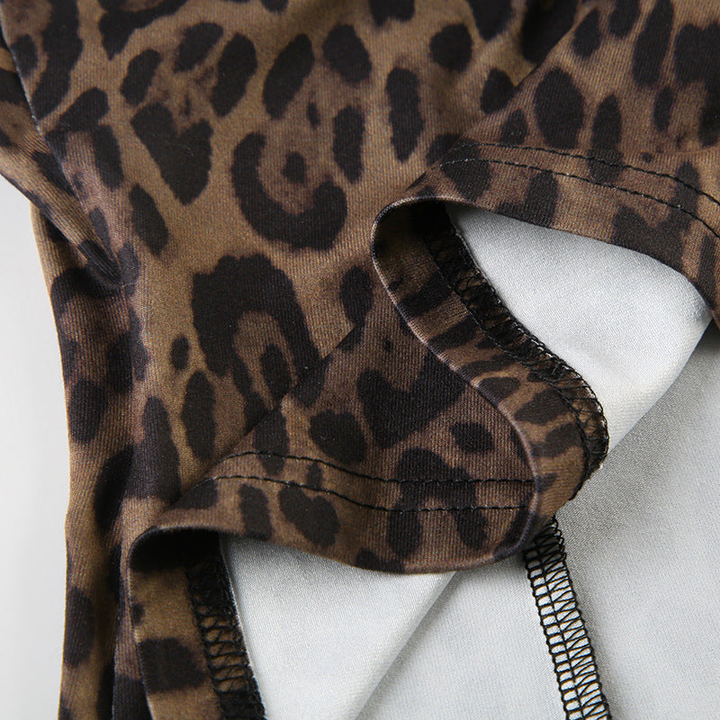 Spice Girl Leopard - Print Lace - Spliced Corset Camisole