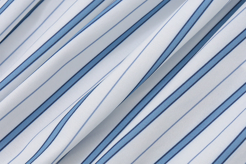 Striped Halter Tie - Front Maxi Dress