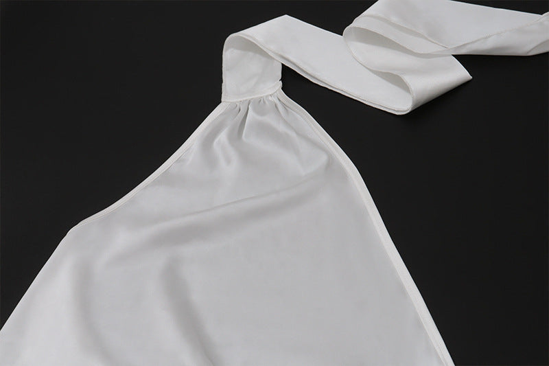 Satin Halter Neck Floral Gown