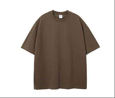 305G Earth-Tone Cotton Loose-Fit Essential T-Shirt