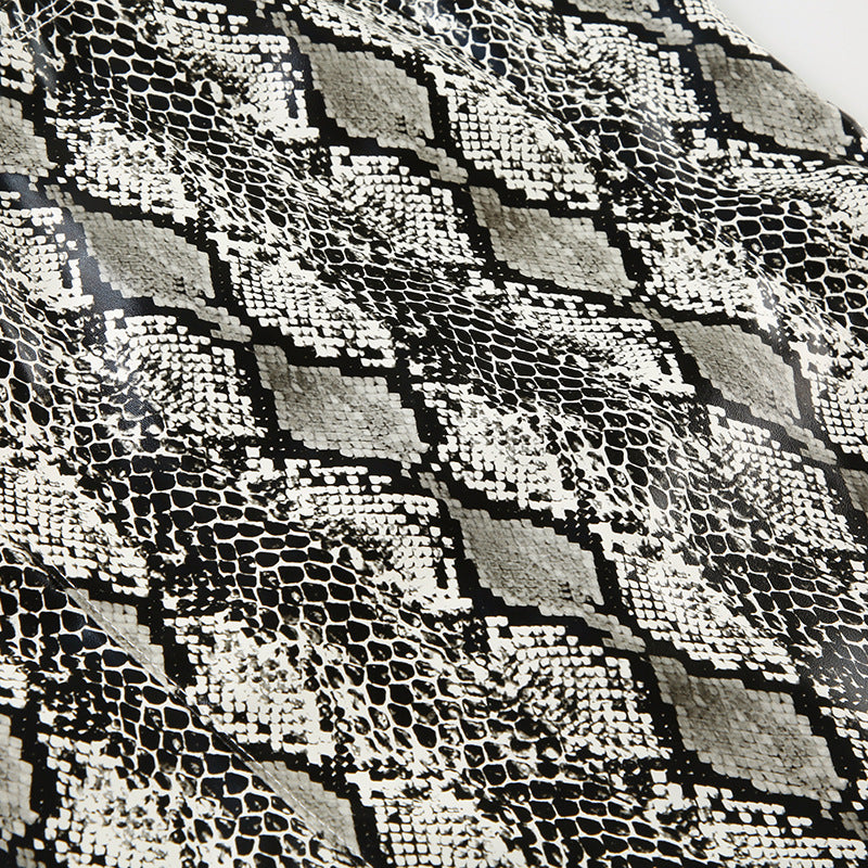 Spice Girl Snake - Print Lace - Up Bandeau Corset