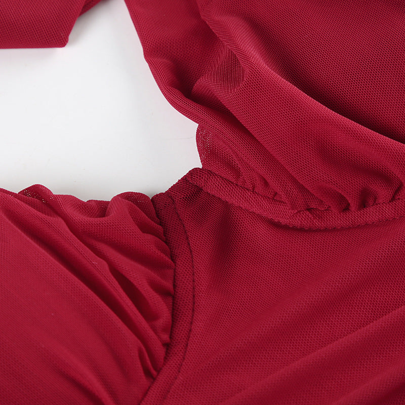 Sexy Ribbon Halter One - Shoulder Top