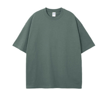 275g Earth-Tone Loose-Fit Solid Cotton T-Shirt