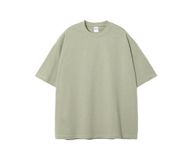 275g Earth-Tone Loose-Fit Solid Cotton T-Shirt