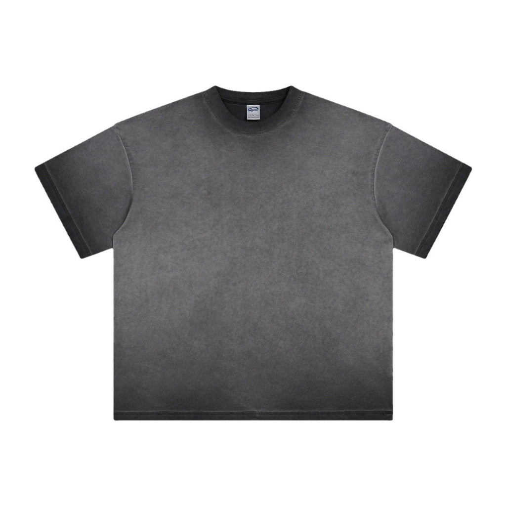 Dopamine - Inspired Washed Vintage Batik - Dyed Faded Round - Neck T - Shirt