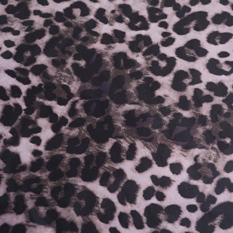 Leopard Print Ruffle Strap Maxi Dress