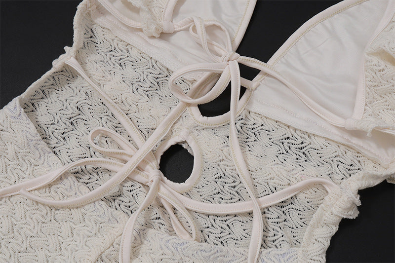 Sexy Lace - Paneled Cutout Maxi Dress