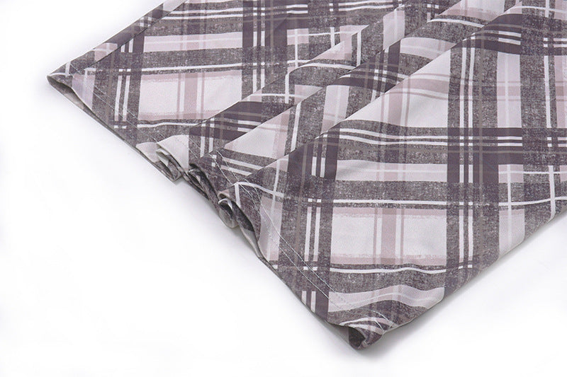 Plaid Tie - Front Slip Maxi Dress