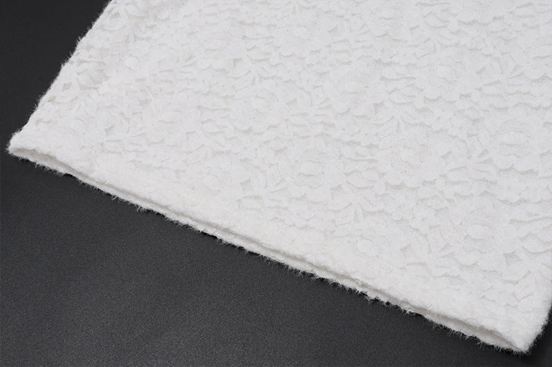 Halter Neck Lace - Paneled Bodycon Dress