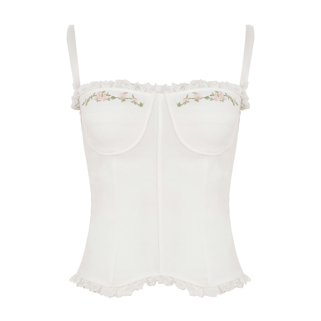 Embroidered Lace - Spliced Innocent - Allure Corset Camisole