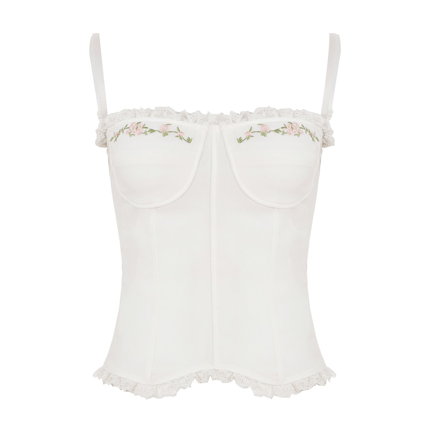 Embroidered Lace - Spliced Innocent - Allure Corset Camisole