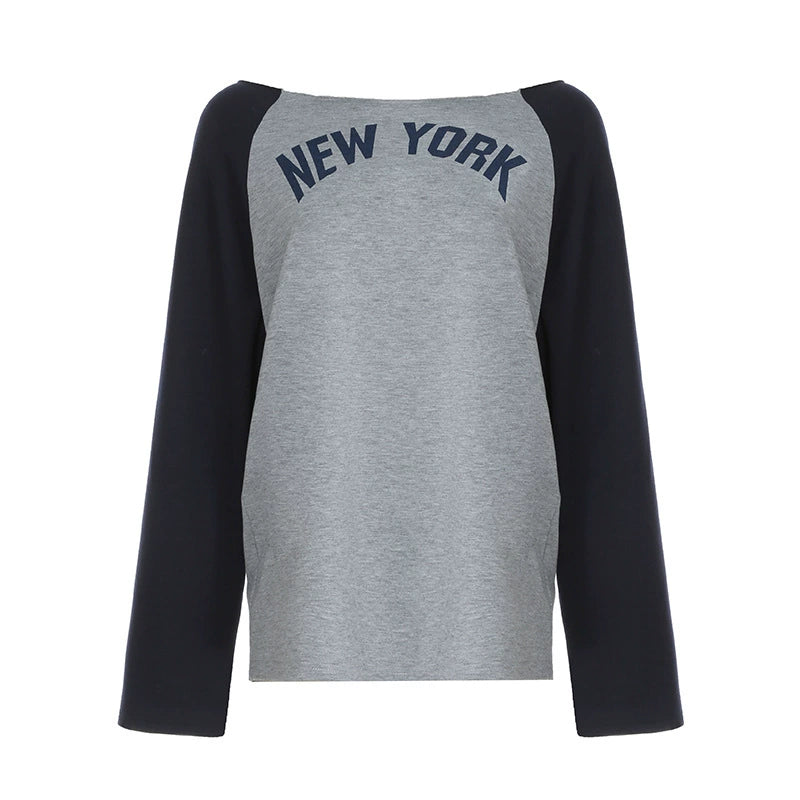 Personalized Number Color - Block Off - Shoulder Loose T - Shirt