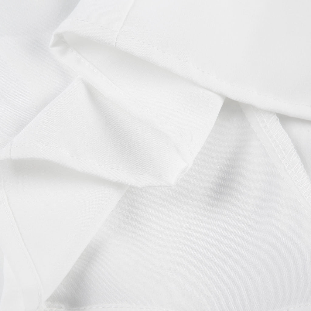 Chic Halter Collar White Crop Shirt