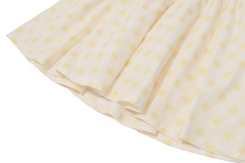 Sweet - Style V - Neck Checkered Dress