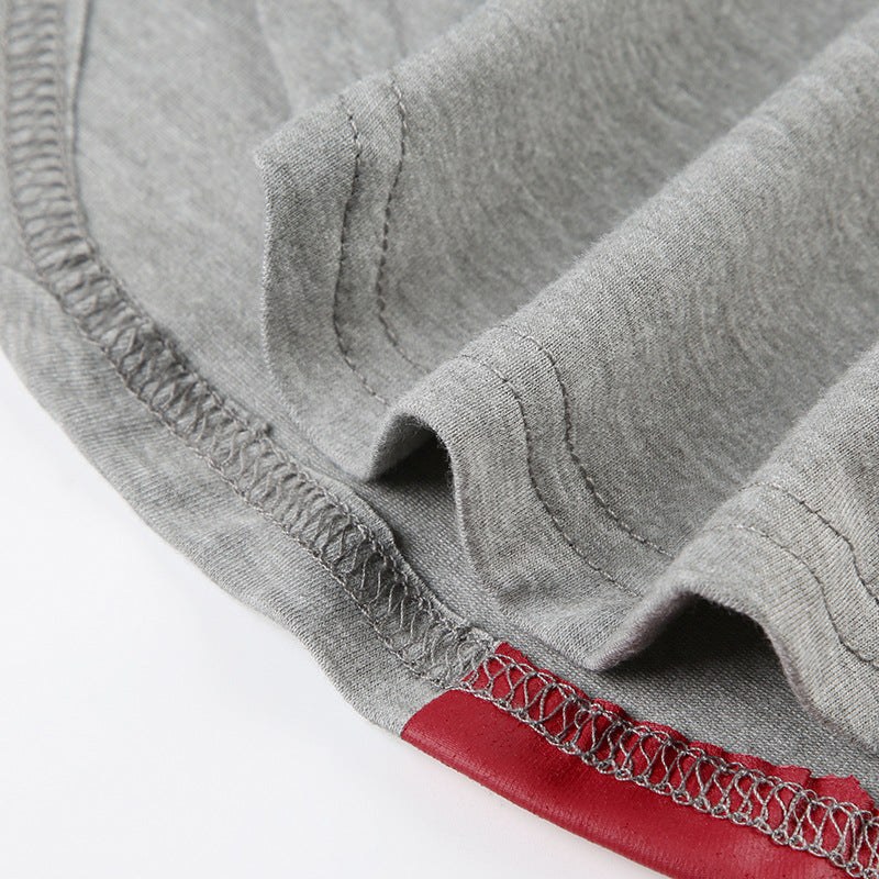 Street - Style Color - Block Paneled Off - Shoulder Crop Top