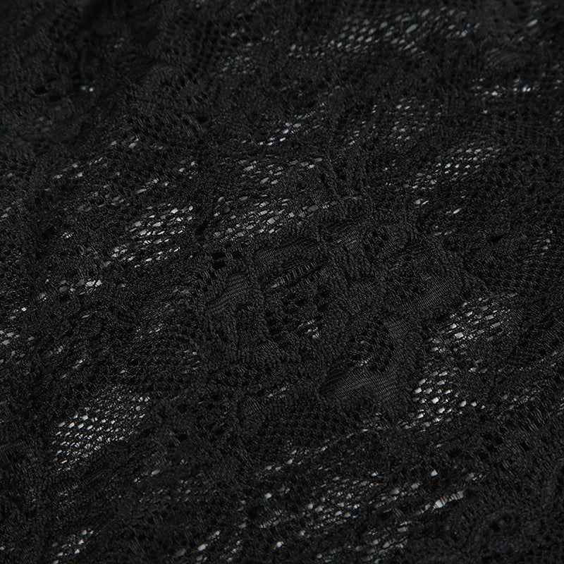 Lace Halter Sheer Corset Top