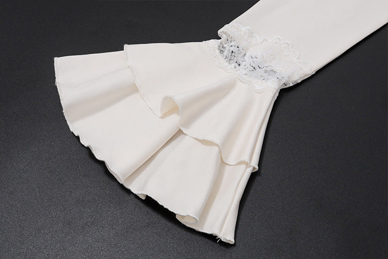 elegant cutout lace maxi dress