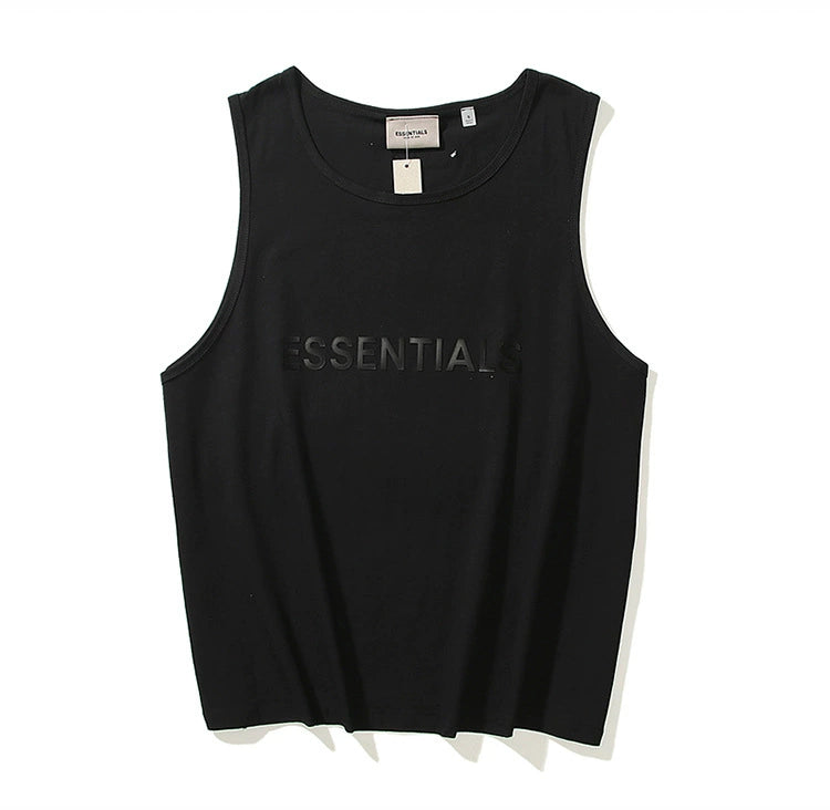 Basic - Style Letter - Printed Loose Sleeveless Vest