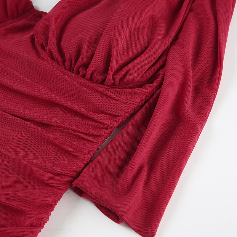 Sexy Ribbon Halter One - Shoulder Top