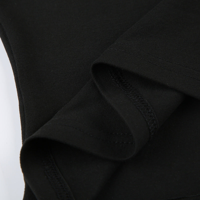 Lace Off - Shoulder Slim Fit Long - Sleeve Top