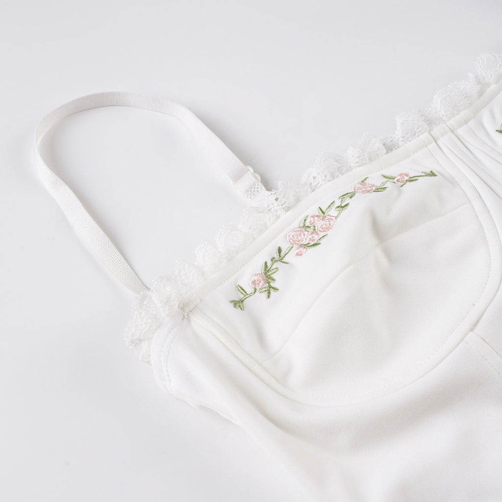Embroidered Lace - Spliced Innocent - Allure Corset Camisole