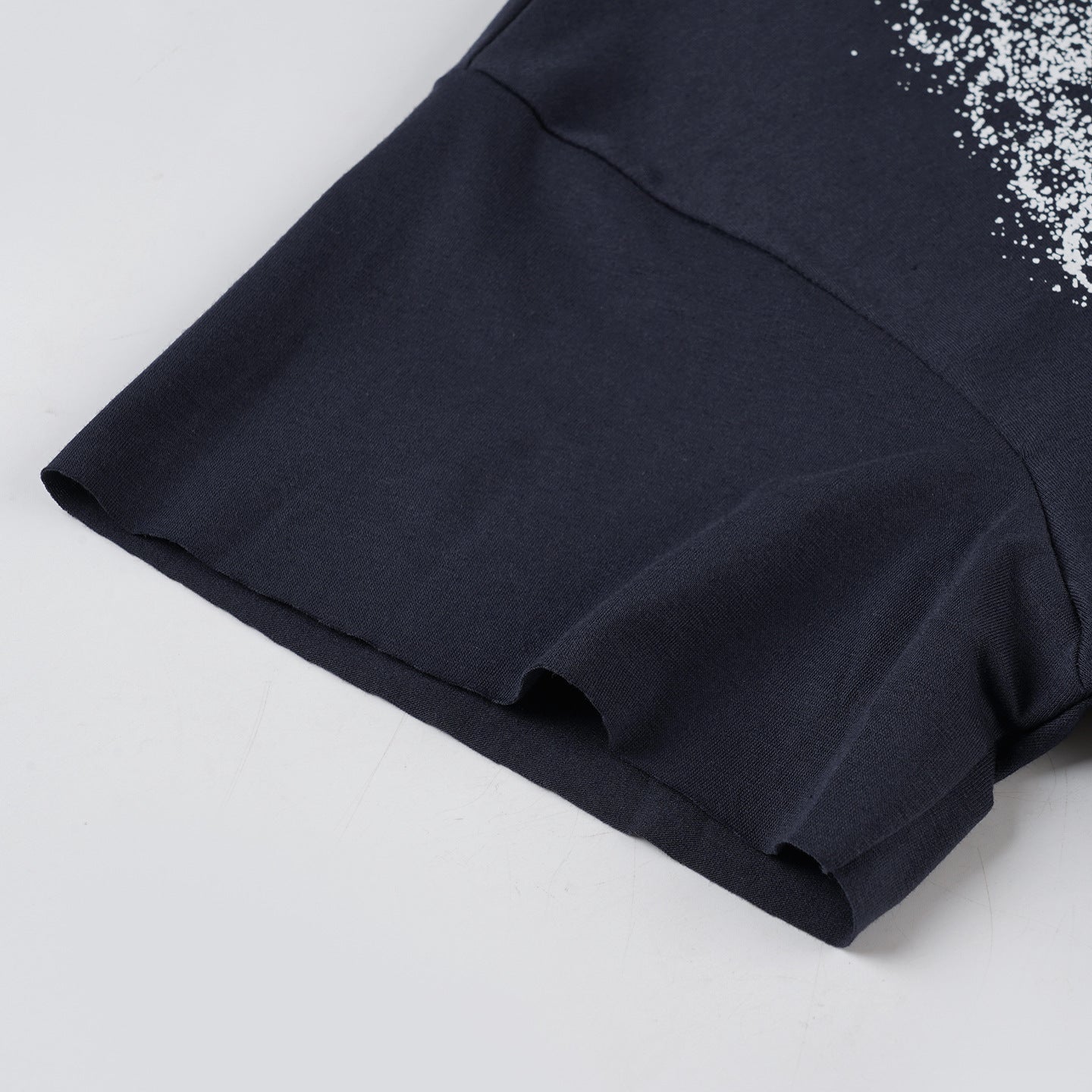 Letter - Printed Irregular Off - Shoulder Short - Sleeve Top