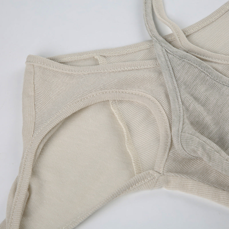 Functional - Style Strappy Cut - Out Long - Sleeve Top