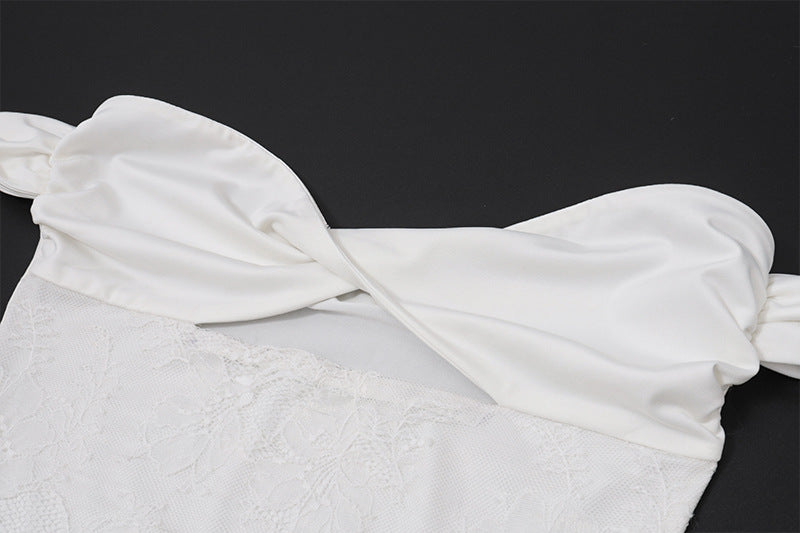 Off - Shoulder Twist Asymmetric Gown