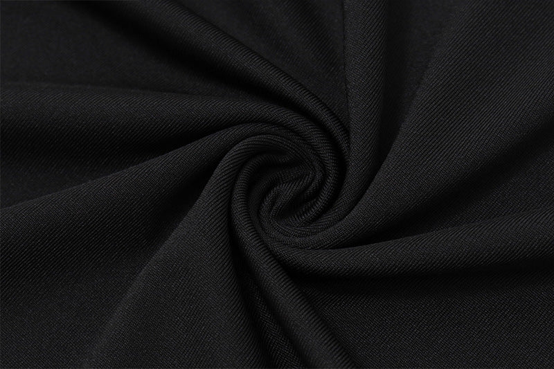 Sexy Open - Back Black Evening Gown