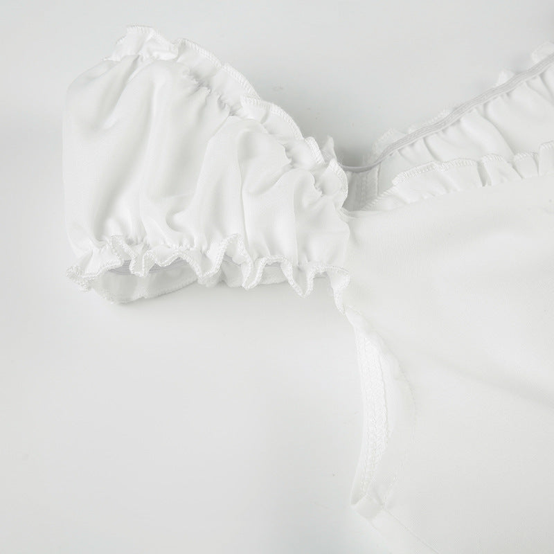 Elegant Ruffled Off-Shoulder Blouse