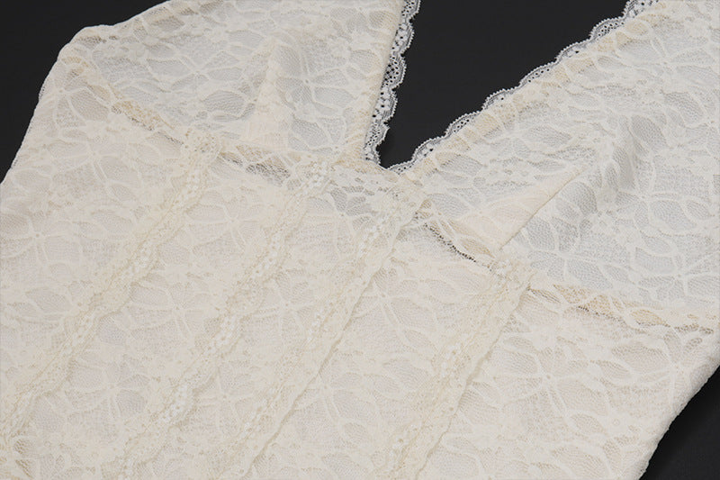 Lace Halter Mermaid Gown