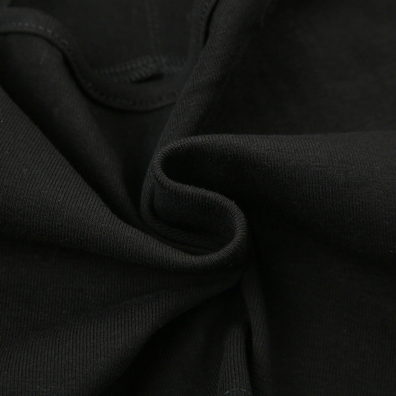 Lace - Paneled Dark Halter Corset Top