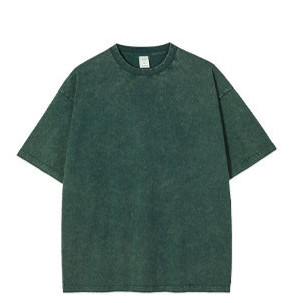 High-Street Vintage Snow-Wash Batik Washed T-Shirt