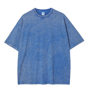 High-Street Vintage Snow-Wash Batik Washed T-Shirt