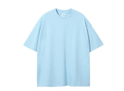 230G Double-Yarn Cotton Antimicrobial Solid Loose-Fit T-Shirt