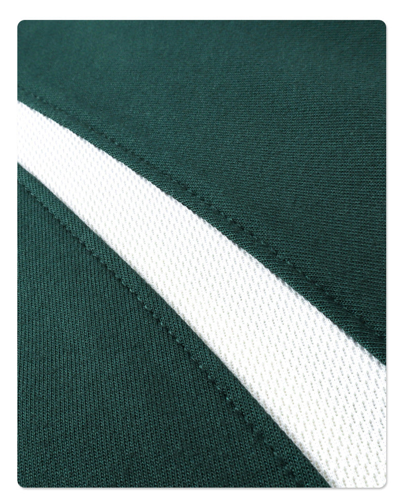 Ice - Feel Quick - Dry Cotton Antibacterial Breathable Raglan - Sleeve Patchwork Casual T - Shirt