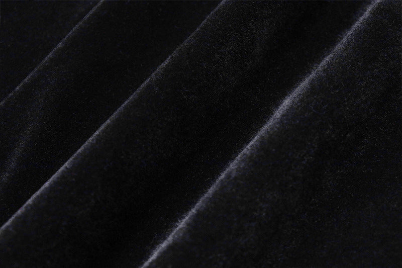 Velvet Bandeau Puff Mini Dress