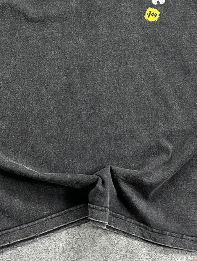 Fun & Stylish Washed Distressed Printed Short-Sleeve T-Shirt