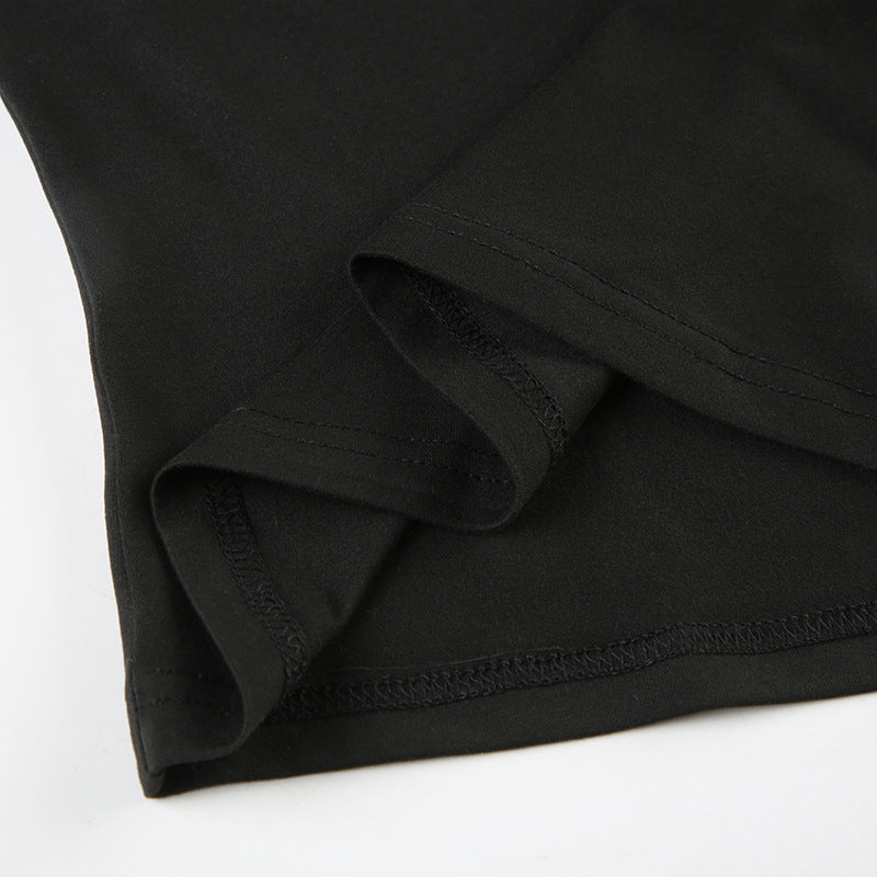 Dark Plush - Collar Hollow - Out Long - Sleeve Top