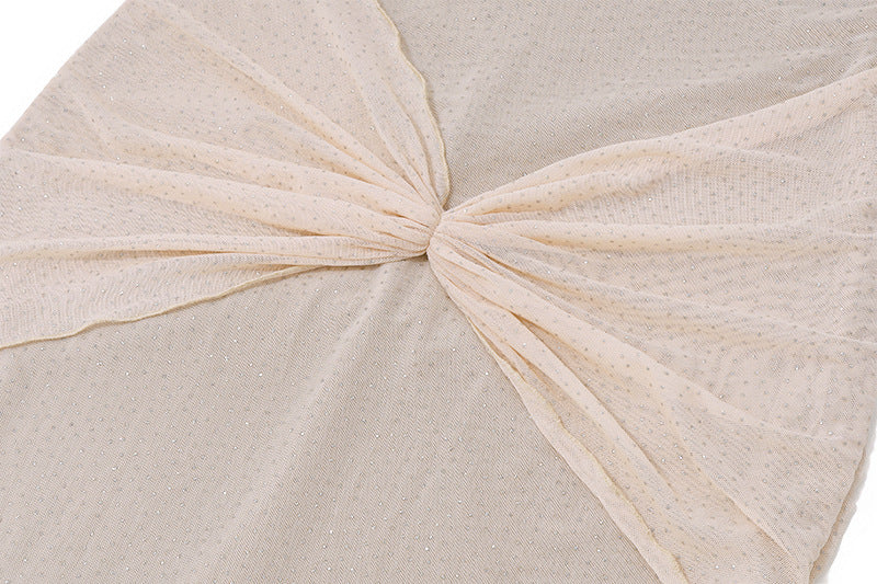 Strapless Twisted Shimmer Maxi Dress