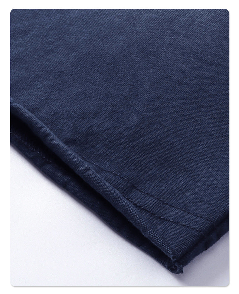 Vintage Washed Ribbed Crew - Neck Loose Short - Sleeve T - Shirt