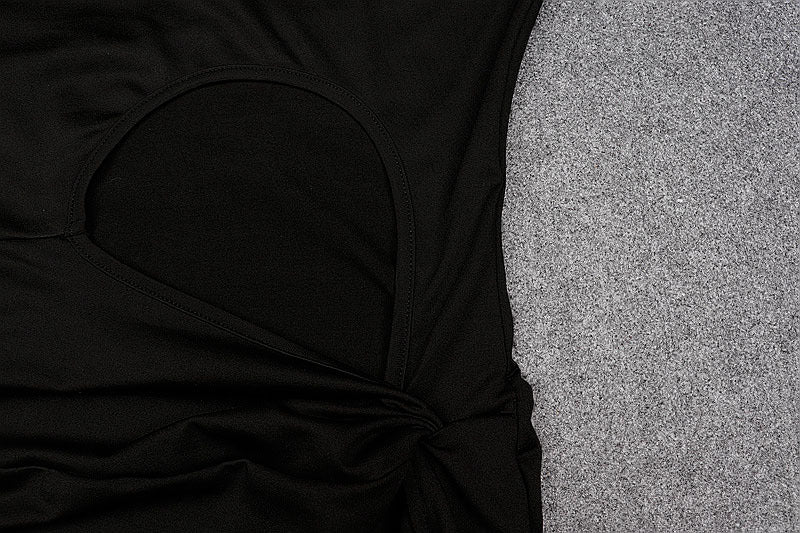 Cutout Halter Neck High - Slit Gown