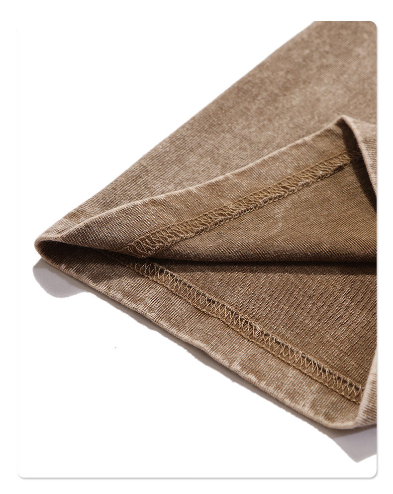 High-Street Vintage Snow-Wash Batik Washed T-Shirt