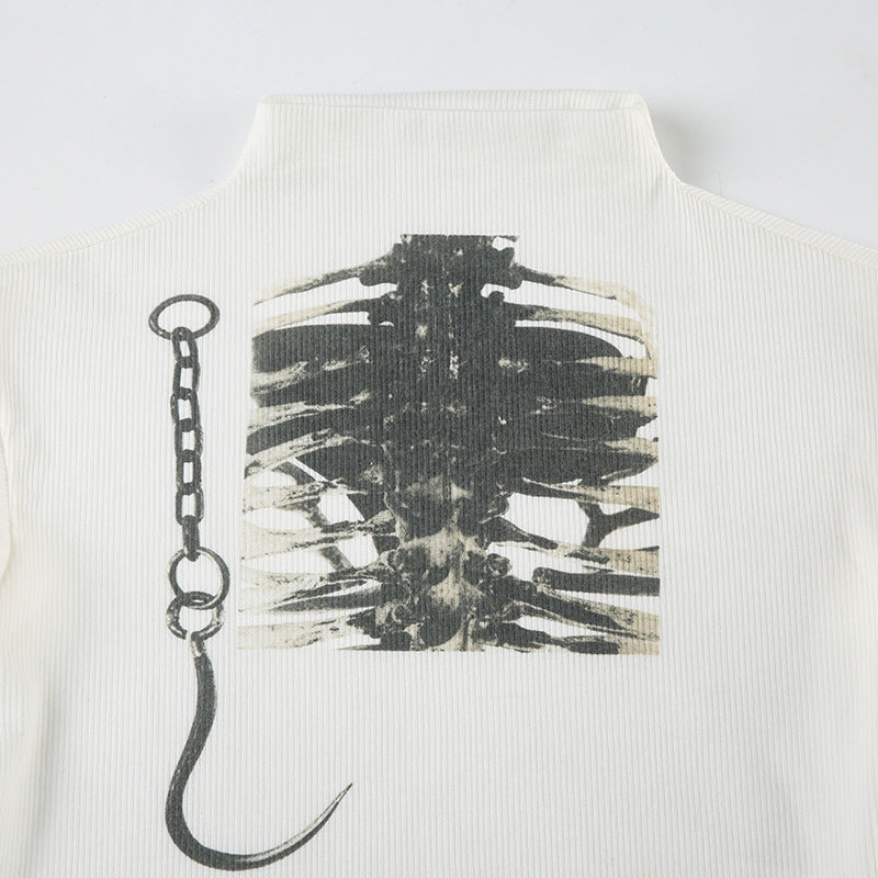 Personalized - Printed High - Neck Sleeveless Crop Top